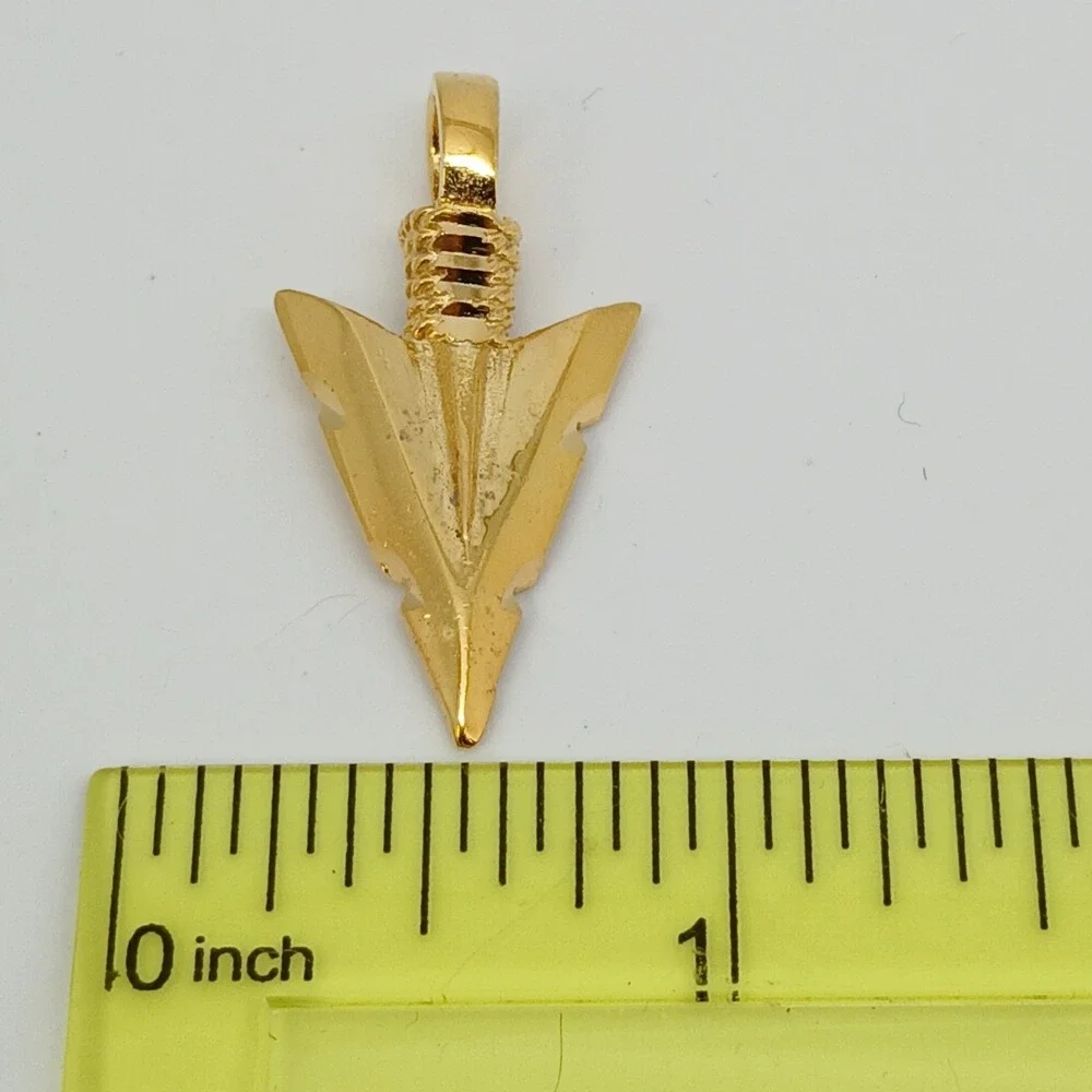 Karatbond Vintage Y2K Gold  Western Arrowhead Pendant Made in USA New Old Stock